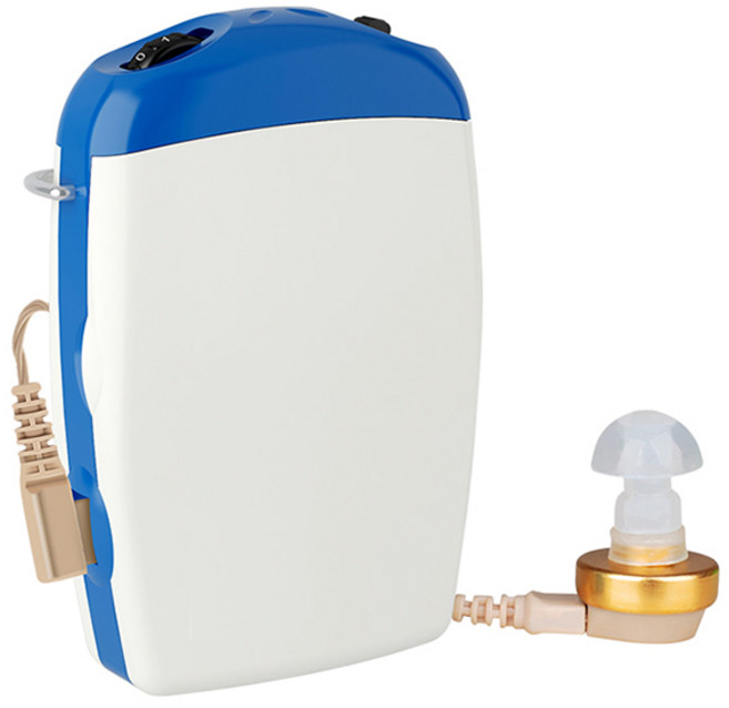 AXON 박스형 음성 증폭기기 기도형 중고도난청 포켓 주머니형 이어폰 청각 보조기기, 1개