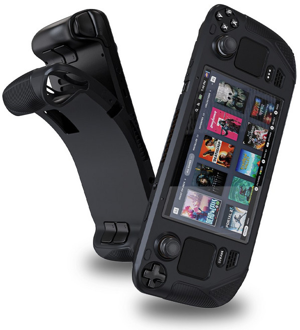 스팀덱 케이스 신테크 실리콘커버, 블랙, 1개, 블랙