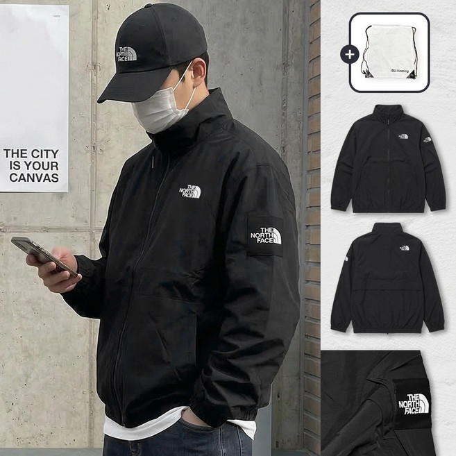 노스페이스 바람막이 WB 빌란 JK 아네 OD EX 자켓 + 다용도 가방 세트