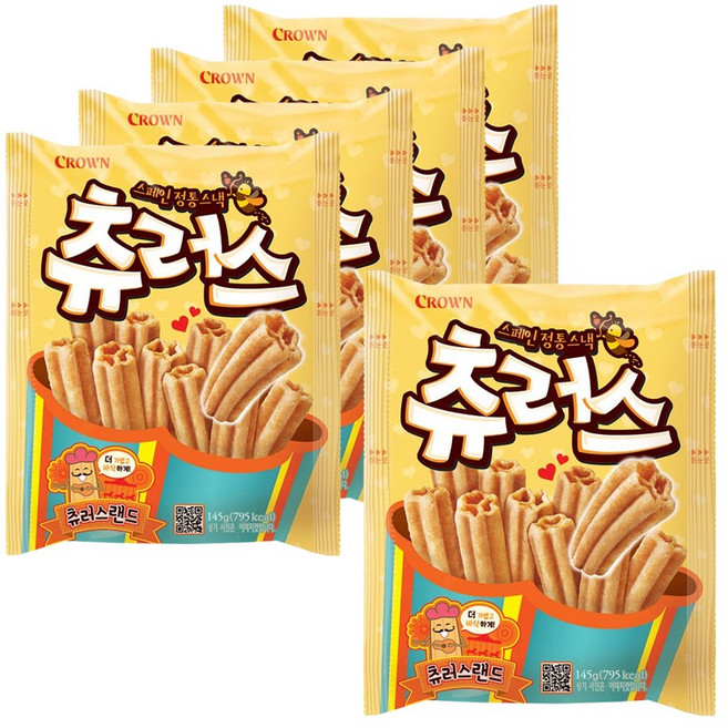 크라운 츄러스, 단품세트, 145g, 5개