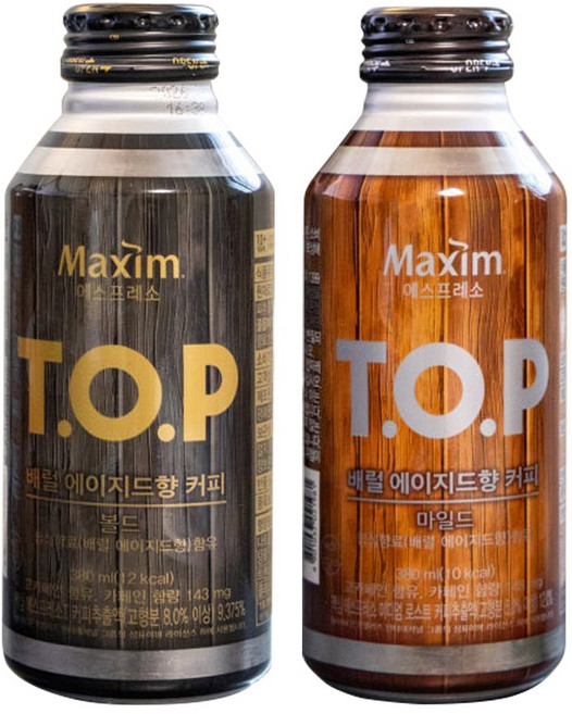 티오피 배럴에이지드향 커피 볼드 380mlx12캔+마일드 380mlx12캔, 380ml