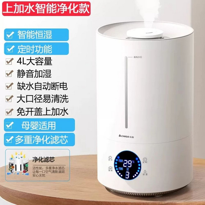 샤오미 미지아 대용량 4.5L 3 저소음 MJJSQ07DY 가습기, 1, D. 스마트 정화