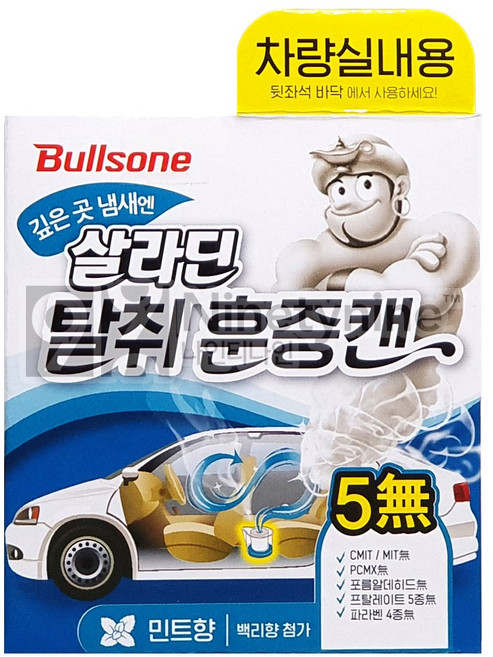불스원 탈취 차량실내 훈증캔 민트향 본품, 64.4g, 1개