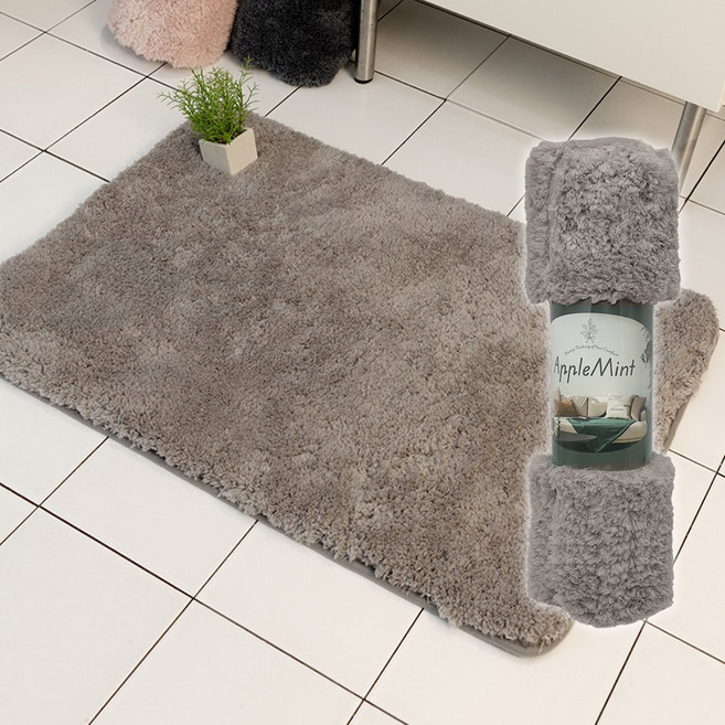 애플민트 프리미엄 욕실 발매트 빨아쓰는 먼지없는 부드러운 매트, 01.그레이