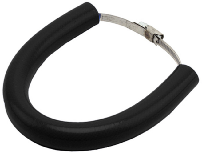 락모터스 오토바이 머플러가드 머플러슬라이더 배기보호 배기커버 스틸밴드, 블랙, 1개