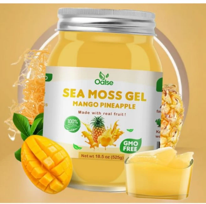 씨모스 젤 18.5온스 망고 파인애플 맛 유기농 생식 영양가 높은 102종 비타민 미네랄 단백질 풍부하며 비, 1.16 Pound (Pack of 1), 525g, 1개, 면역 지원 - 쿠팡
