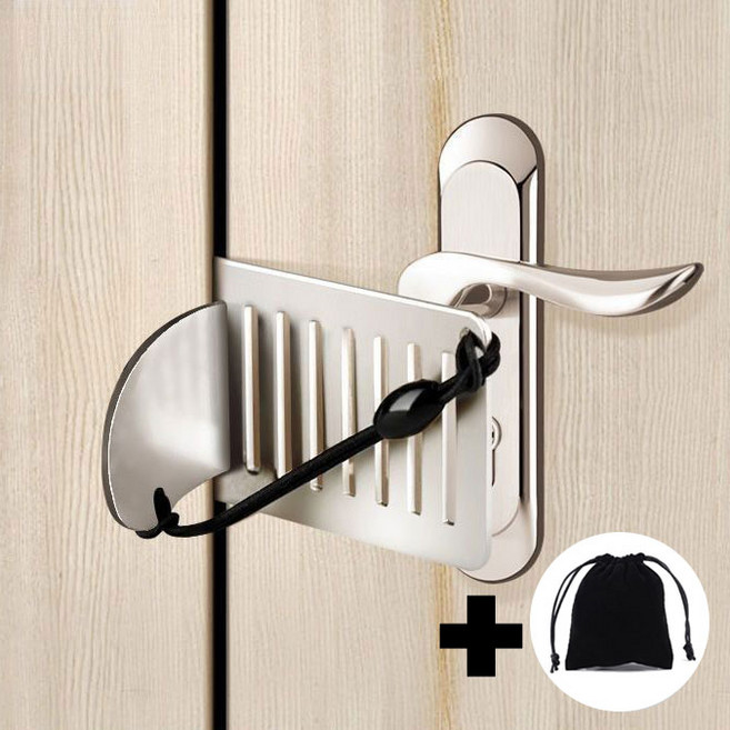 슈비리아 휴대용 잠금장치 여행용 도어락 방문잠금장치, 1개