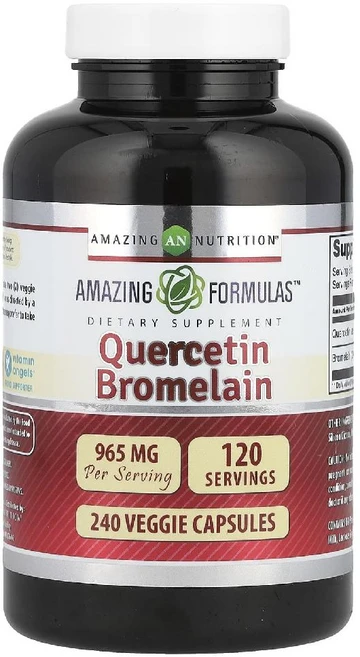 Amazing Nutrition 어메이징뉴트리션 퀘르세틴 브로멜라인 베지캡슐 240정, 1개 - 쿠팡