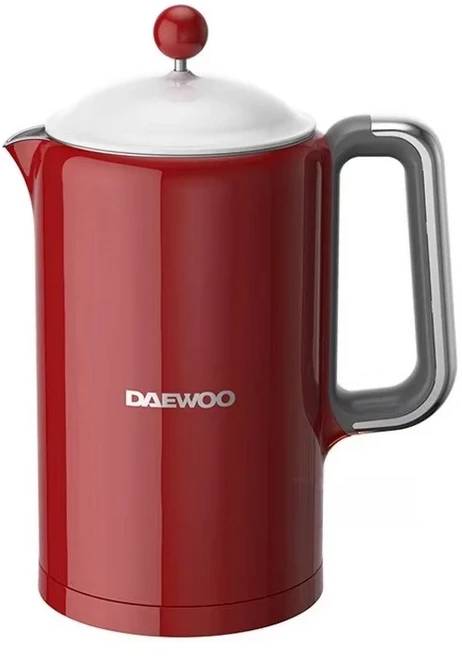 대우 전기 주전자 EK01-M 1.5L 스테인리스 스틸 물 끓이기 대용량 티포트 고품질 주방, 01 영국, 01 Touch screen-Red