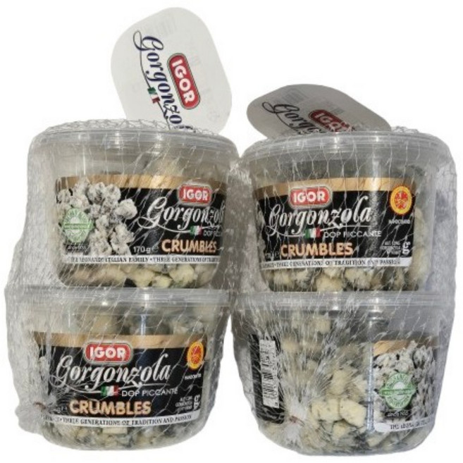 이고르 고르곤졸라 크럼블 치즈 아이스팩 추가포장 ( 한여름에는 추가 추천 ), 340g, 2개