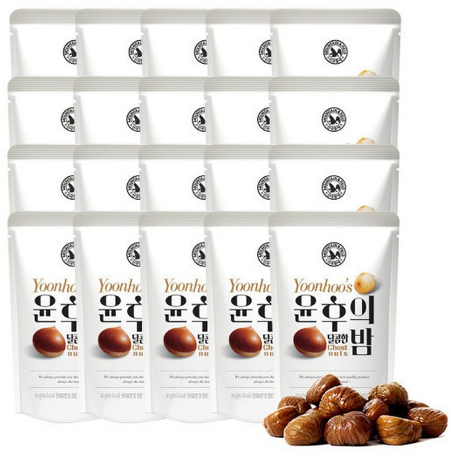 (신선집중) 산과들에 간식 달콤한 맛밤 윤후의달밤50g x20봉, 50g, 20개