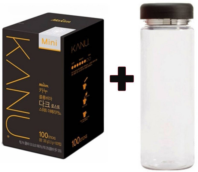 카누 미니 다크 스위트 아메리카노 100t+워터보틀, 1개, 100개입, 300g, 3g