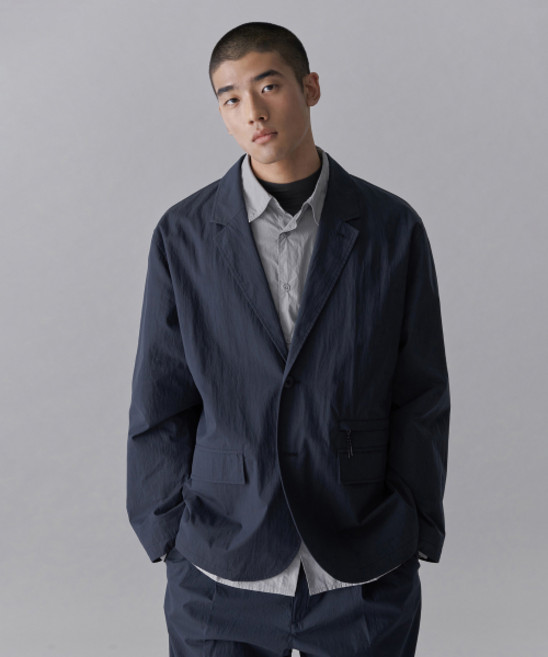 무신사 스탠다드 시티 레저 CN 릴렉스드 블레이저 네이비 526073