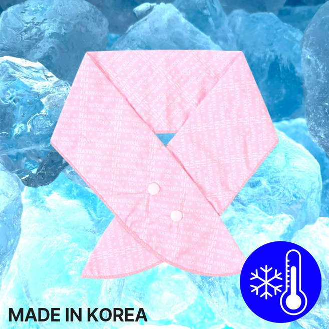 [국내 생산] 브론티 아이스 넥쿨러 급속냉각 쿨스카프, 쿨 핑크, 1개