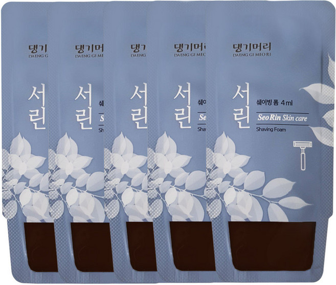 댕기머리 서린 일회용 쉐이빙폼 4ml, 1개