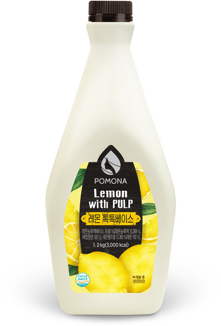 포모나 레몬 톡톡 농축베이스, 1.2kg, 4개