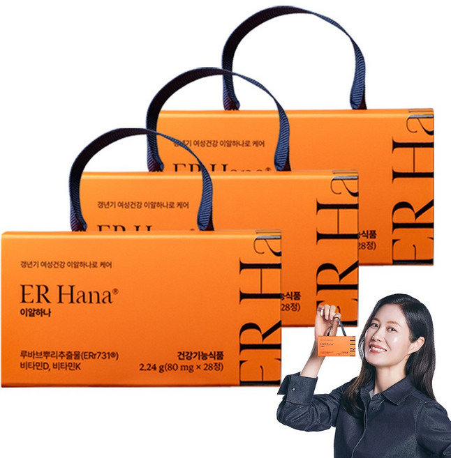 이알하나 ERr731 여성 갱년기 영양제, 3개, 28정