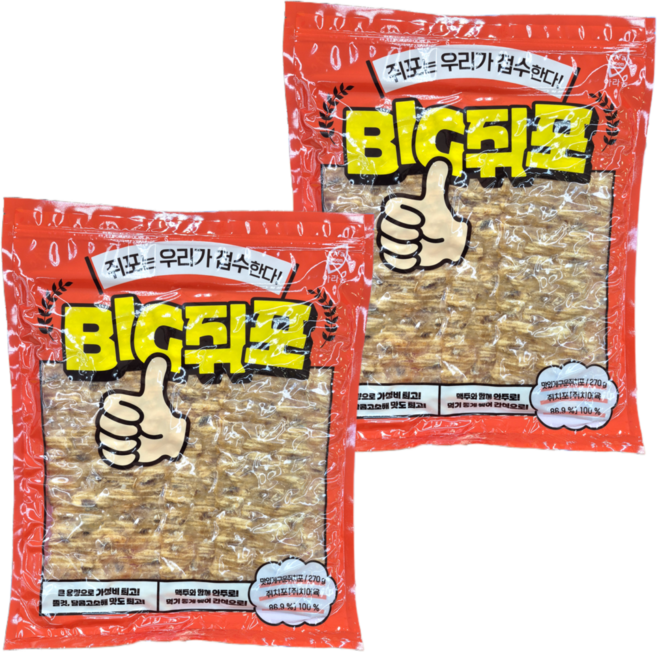 빅 쥐포 맛있게 구운 취쥐포, 2개, 270g