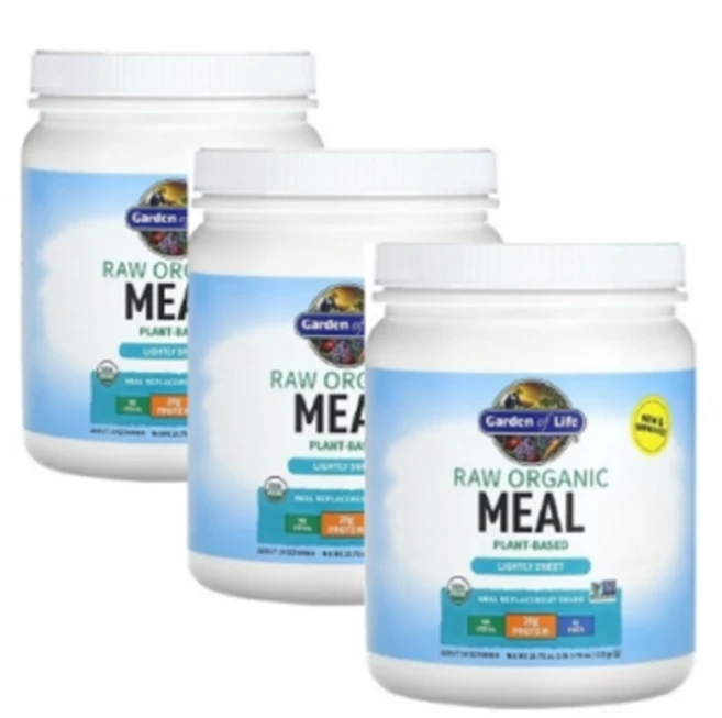 2+1 가든오브라이프 무가공 유기농 생식 식사 대용 셰이크 초콜릿 539g - 쿠팡