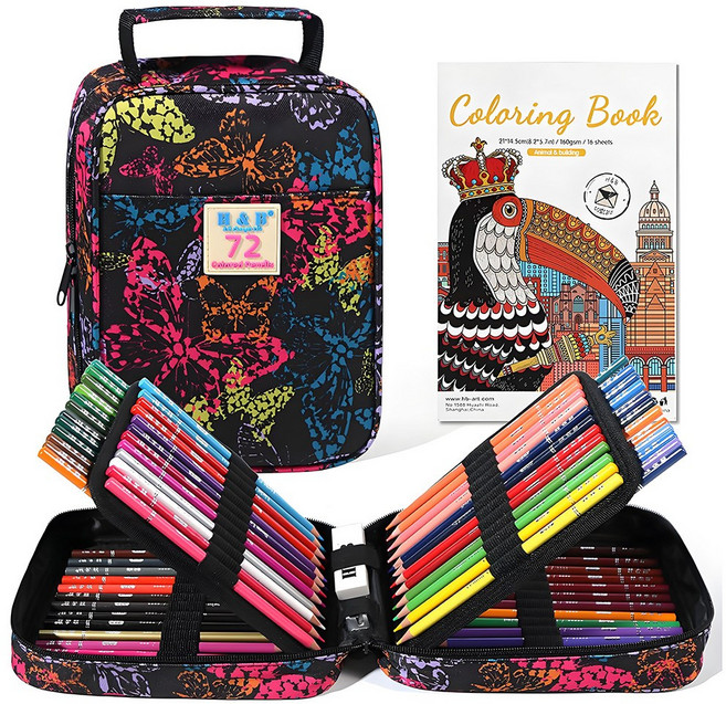 FOWOD 고품질 회화 소묘 색연필 세트 72색 120색 180색 전문가용 유성 색연필, 1세트