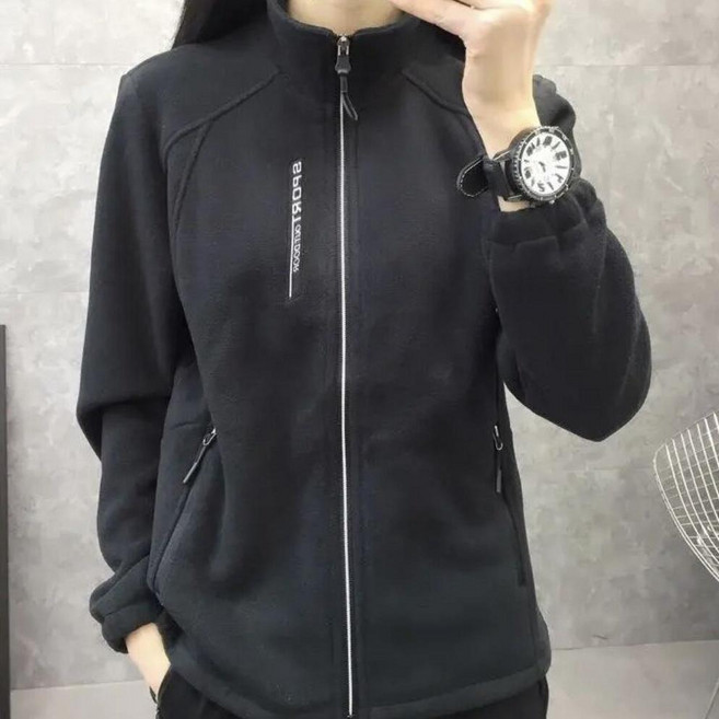 여성 보온 기모 집업 플리스 자켓 데일리 아우터