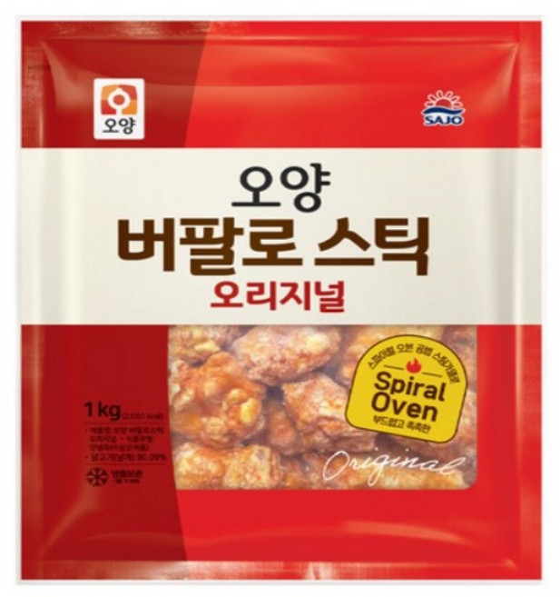 ~~유통기한 행사 2026년 6월19일~~사조오양 버팔로스틱 오리지널, 1kg, 2개