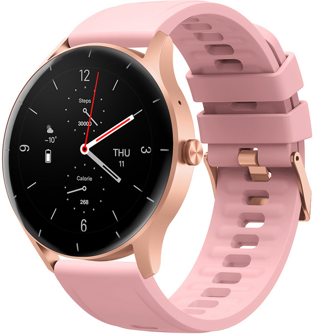 PEJE 정품 프로 GPS 스포츠 헬스 모니터 블루투스 스마트워치 ZW02 ZL50J, 로즈골드색, 4.9cm, GPS + 블루투스