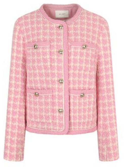 JJ지고트 제이제이 지고트배색 파이핑 하운드 투스 재킷 GNBA0JKJ9 1010487