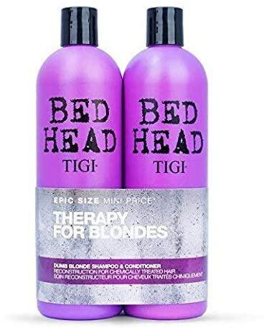 티지 Tigi Bed Head 덤 블론드 샴푸 & 리컨스트럭터 컨디셔너 듀오 팩 1.4kg(50온스) 137555, 750ml, 1