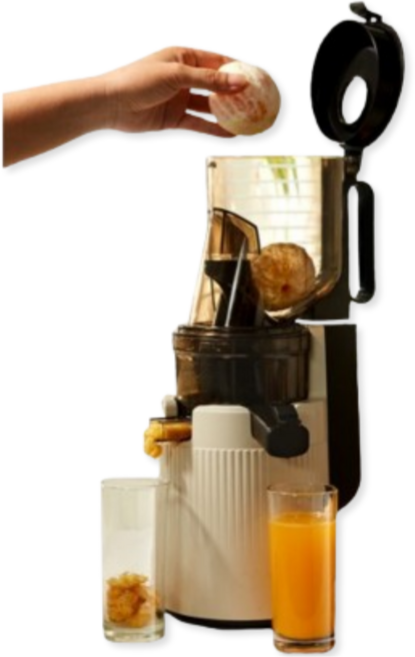 캐시파이 슬림 대용량 자동 착즙기 대구경 가정용 업소용 쥬서기, 화이트, WHY-1