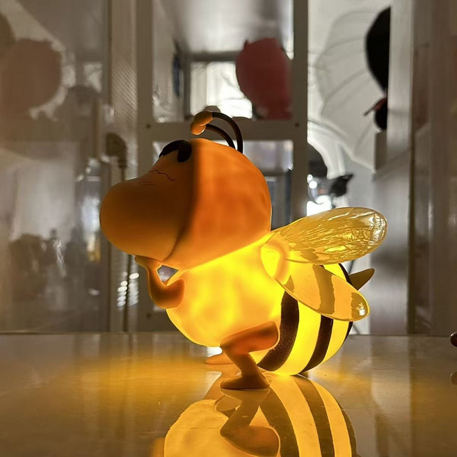 FATTYS 꿀벌/파리 짱구 무드등 대형 피규어 인형17CM, a