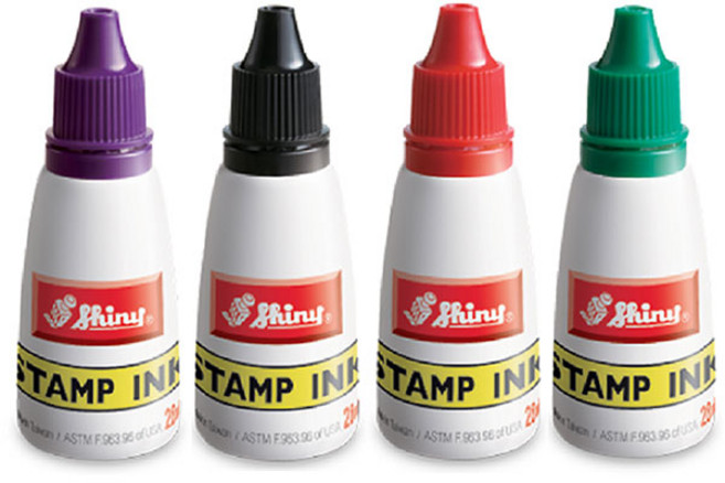 PAGO 샤이니 정품 자동스탬프 명판 도장 리필 잉크 28ml 불변 불멸 스템프 잉크, 1개, 4. 초록