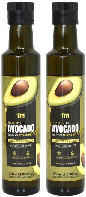 아임 최상급 HASS품종 100% 냉압착 엑스트라버진 아보카도오일, 2개, 250ml