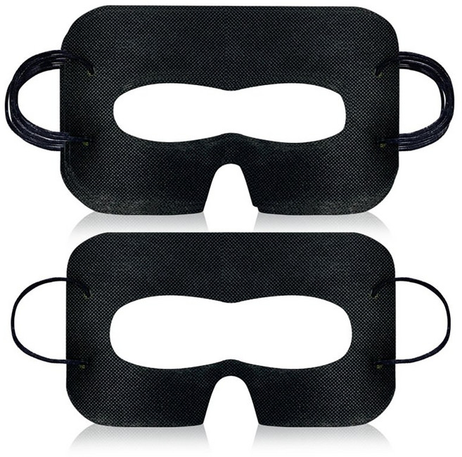 가족용으로 사용할 수 있는 오큘러스 퀘스트 2 VR 헤드셋 마스크와 호환되는 VR 일회용 마스크 커버, Black