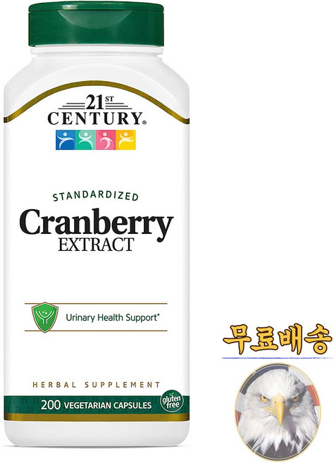 미국산 21세기센트리 크랜베리 추출물 200베지캡슐 21st Century Cranberry Extract 선물증정, 1개, 200정