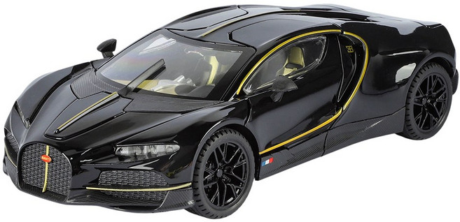 마이카 다이캐스트 합금 1:24 부가티 투르비온 모델 자동차 모형 피규어 장식, 1개, 03.블랙
