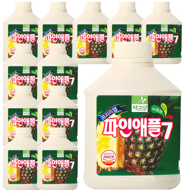차그림 과일 원액 프리미엄 파인애플 7 쥬스, 850ml, 12개