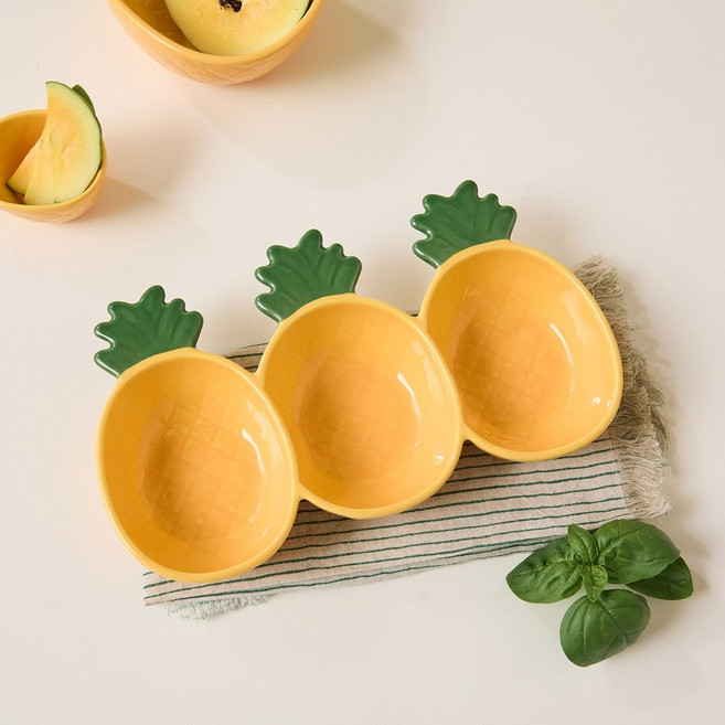 모던하우스 스무디팝 3칸 나눔볼 L25.5 파인애플, 1개