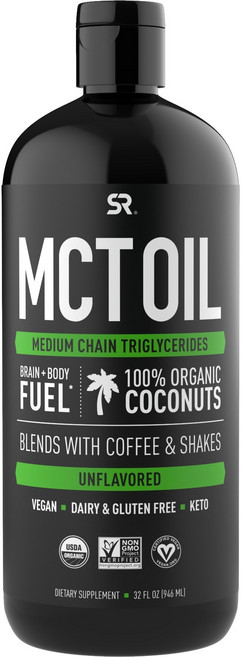 SPORTS RESEARCH Vegan生酮辛酸癸酸月桂酸MCT油, 1瓶, 946ml