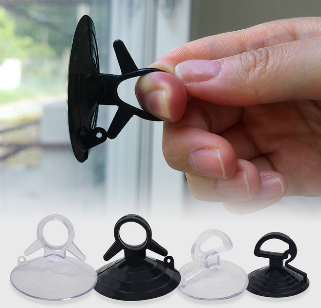 초강력 흡착판 고리형 큐방 흡착고무 35mm 45mm - 10개, 검정