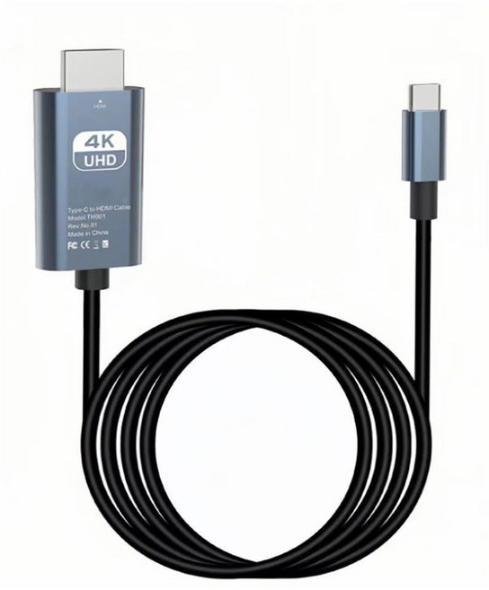 Type-C 十合一擴展塢 USB集線器 高清HDMI 4K 網口 轉換器, Typec轉Hdmi(30Hz)1.8米, 1個