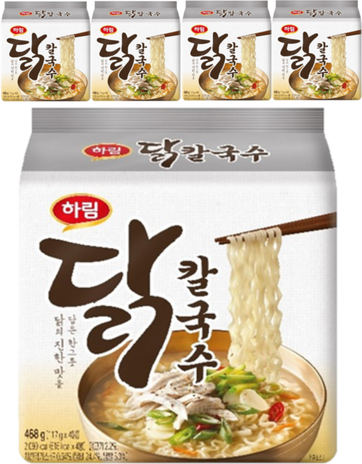하림 닭칼국수, 468g, 5개
