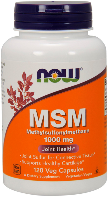 NOW Foods MSM 1000mg素食膠囊, 120顆, 1罐