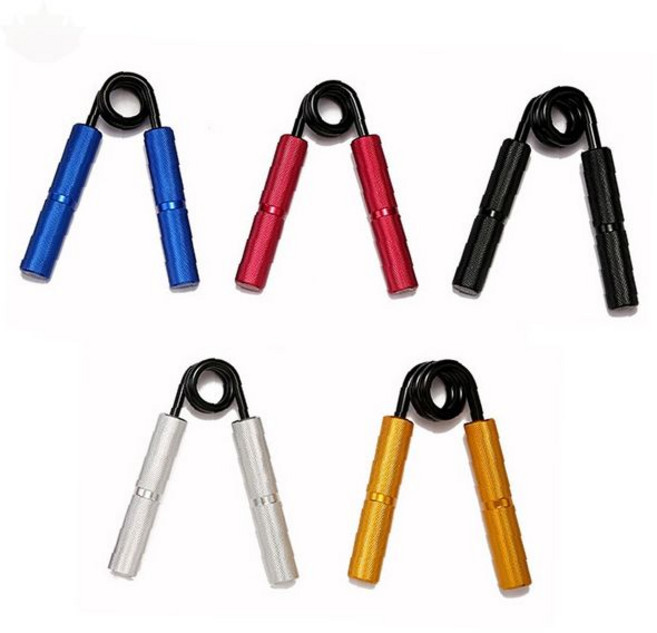 손목 근력 강화 운동 기구 알루미늄 소재 A형 핸드 그립 악력 훈련 도구 헬스, 1개, 100LB 실버