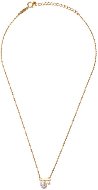 타사키 쁘띠 밸런스 클래스 18K 옐로 골드 펄 앤 다이아몬드 네크리스