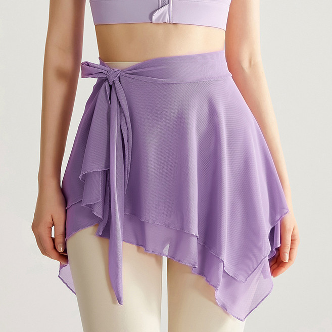 힙 커버업 레깅스 커버 발레 스커트 엉덩이 가리개 쉬폰 하의 뉴타임즈 S003S782, Free, 퍼플