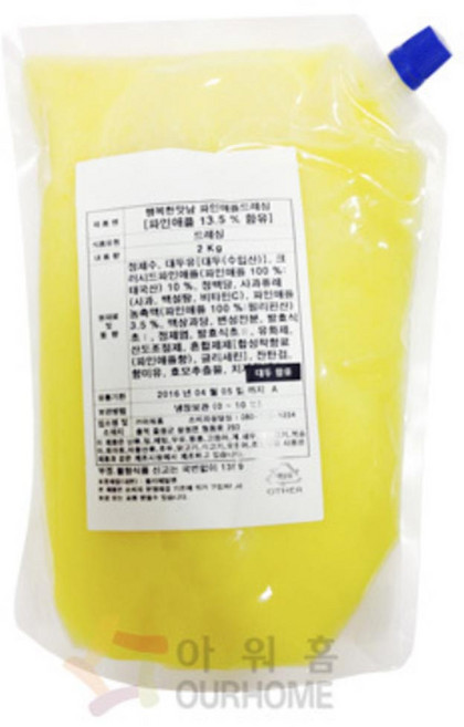 아워홈 파인애플 드레싱 2kg, 4개