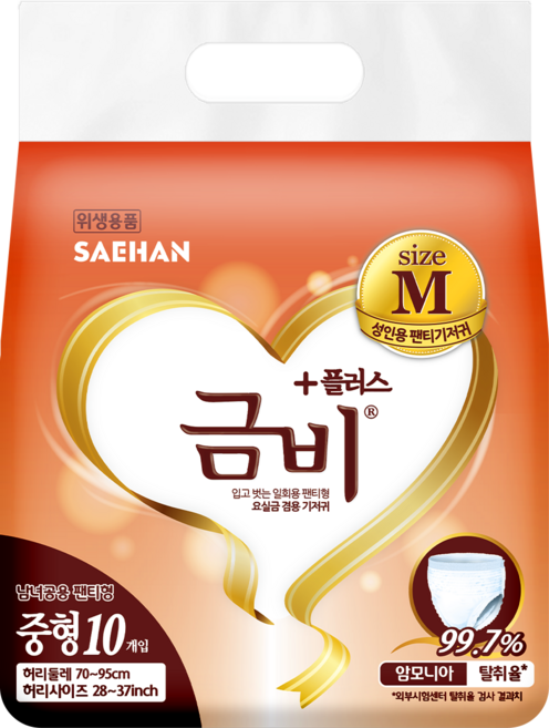 금비 플러스 팬티 중형 10매x8팩 성인기저귀, 10개입, 8세트