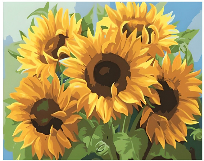 생활일번지 DIY 유화그리기 40 x 50 cm, 파이브해바라기, 1개