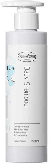 貝恩Baan嬰兒洗髮精【金寶貝】補充包, 1個, 罐裝 200ml, 200ml